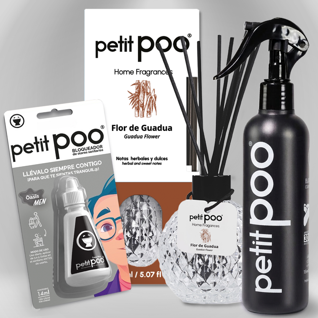 Mix Completo petit POO | Spray Oasis + 2 Goteros Bloqueador Olores -8%Off