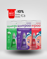 Pack Viajero petitPOO | 3 Goteros Bloqueador de Olores para Viajes -10% Off - Envío GRATIS